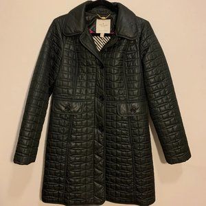 Used Kate Spade Black Quilted Coat in Medium